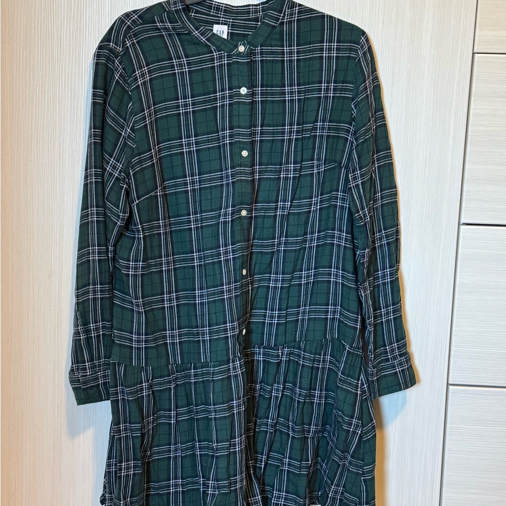 GAP Green Plaid Dress